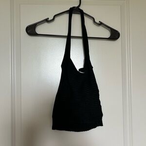 Intimately Free Black Knit Halter Top